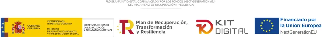 logotipos de kit digital que indican la financiación de esta web con fondos europeos