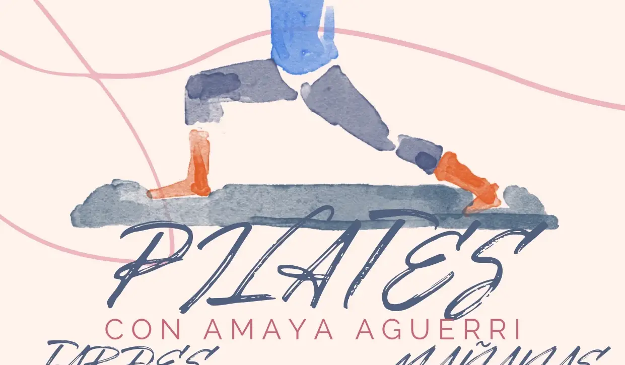 Cartel anunciador de Pilates con Amaya Aguerri en TC Cerro Fontellas